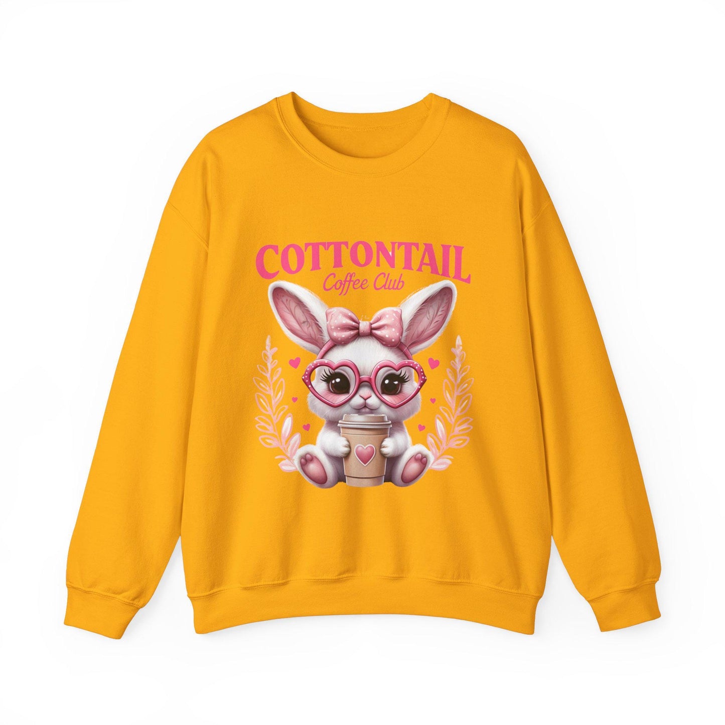 Cute Cottontail Coffee Club Sweatshirt, Easter Apparel, Bunny Lover Gift, Spring Fashion, Cozy Casual Wear, Cute Animal Design