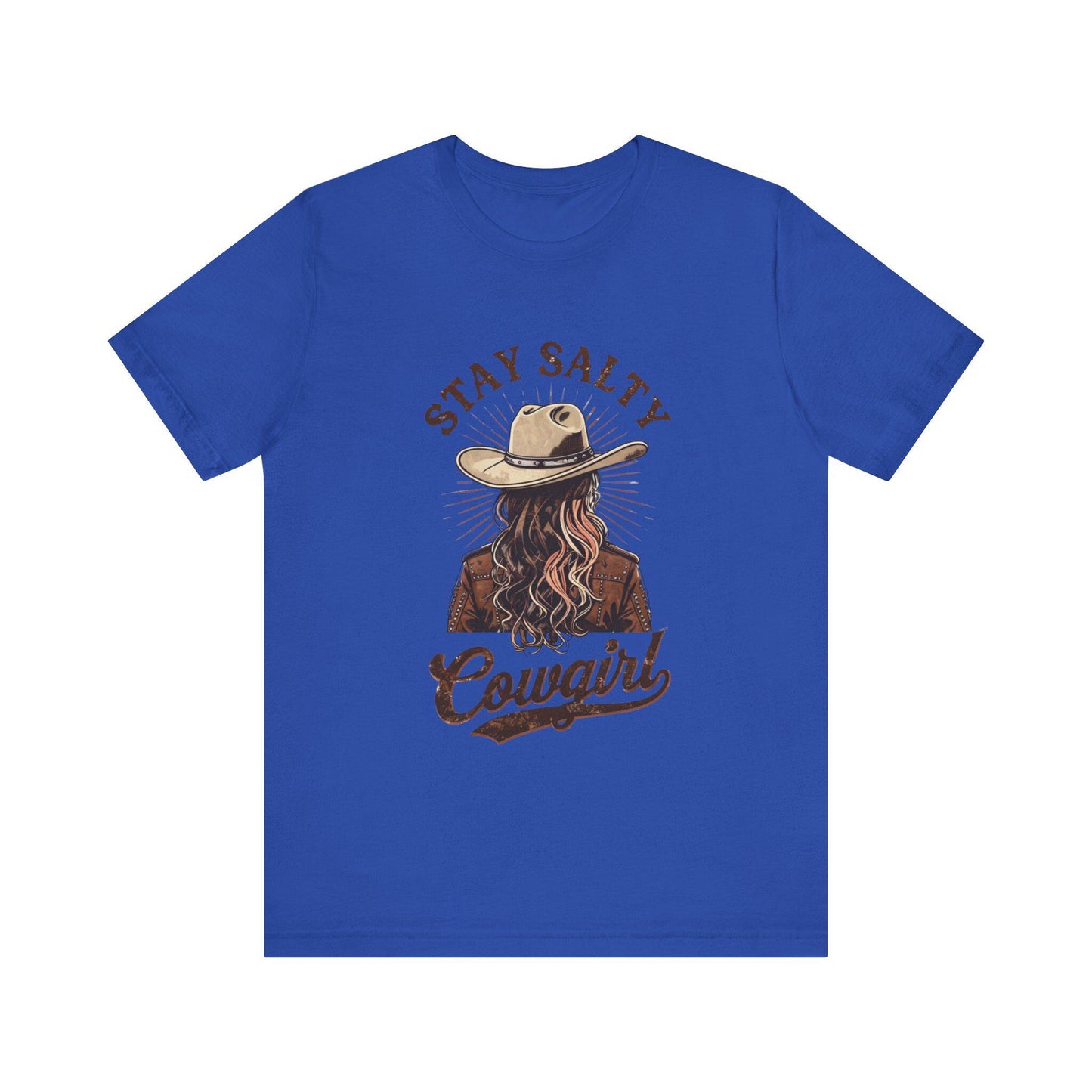 Stay Salty Cowgirl Tee, Unisex Short Sleeve Shirt, Western Fashion Top, Boho Style T-Shirt, Country Vibe Apparel, Gift for Cowgirls