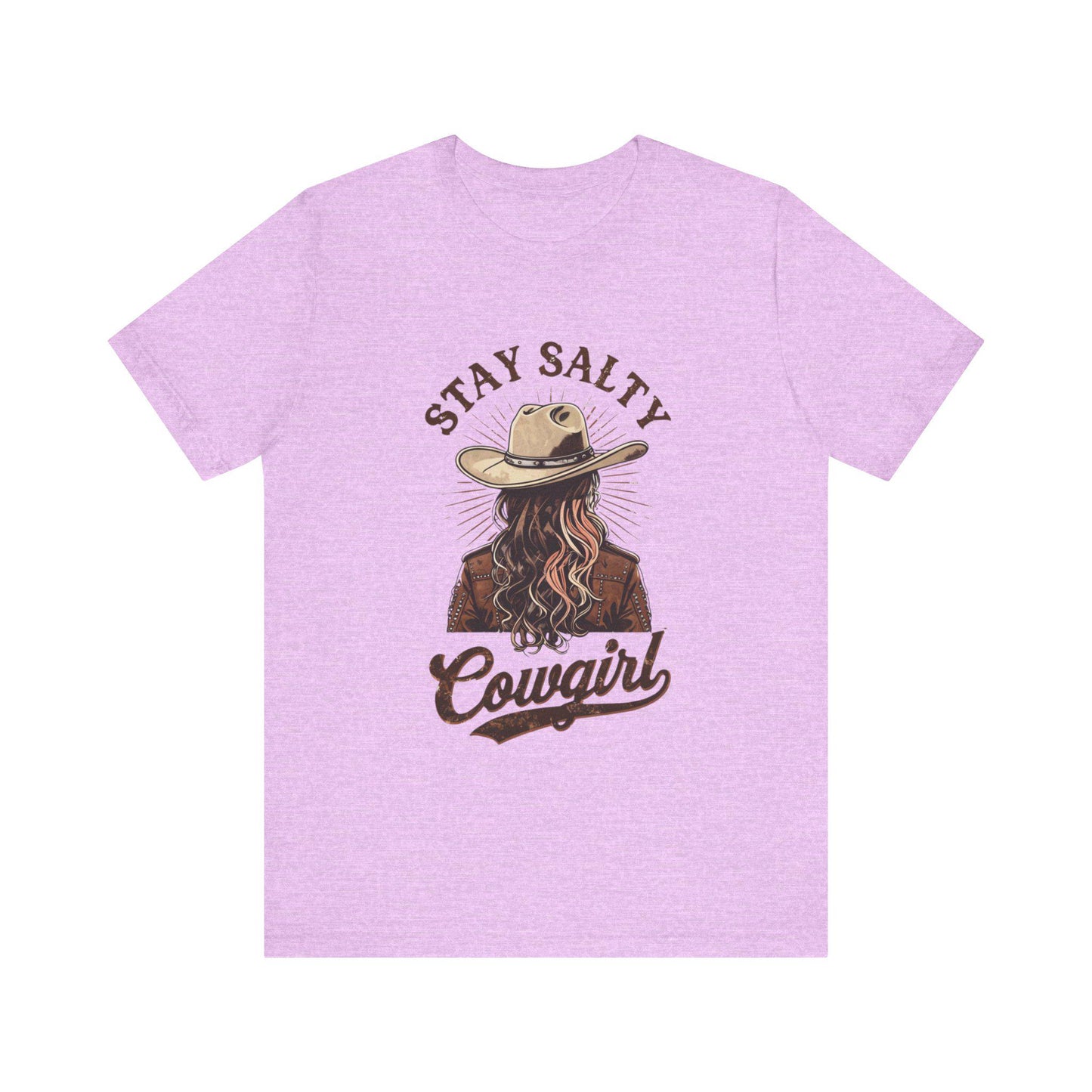 Stay Salty Cowgirl Tee, Unisex Short Sleeve Shirt, Western Fashion Top, Boho Style T-Shirt, Country Vibe Apparel, Gift for Cowgirls