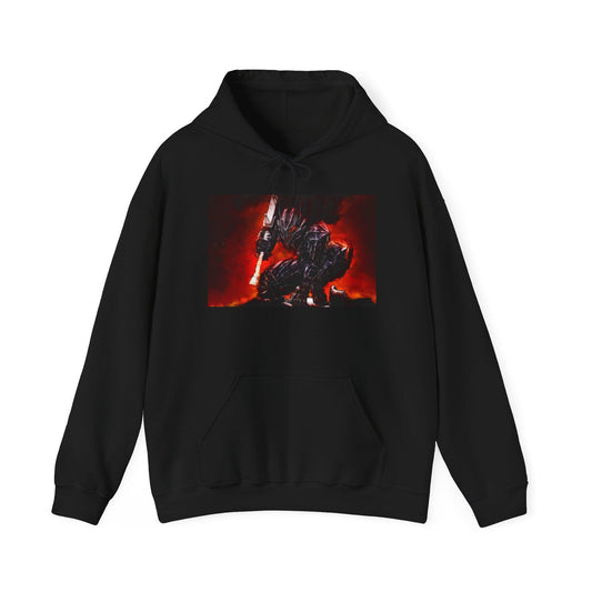 Epic Fantasy Warrior Hoodie, Cozy Sweatshirt for Gamers, Game Night Gift, Unisex Hooded Sweatshirt, Fantasy Art Apparel, Unique hoodie for
