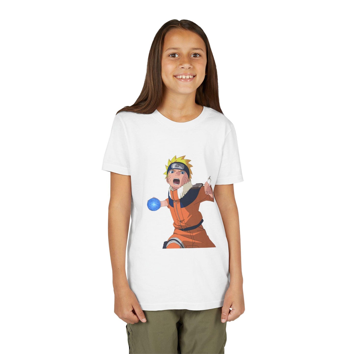 Anime-Inspired Youth Short Sleeve Tee, Perfect for Kids, Anime Lovers, Birthdays, Naruto Fans, Casual Wear, Gift Idea