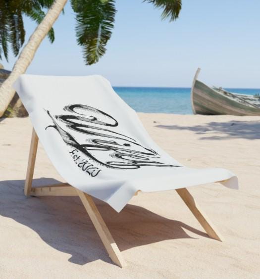 Wifey Est. 2025 Beach Towel, Personalized Beach Blanket, Wedding Gift, Newlywed Gift, Summer Essentials, Beach Accessories