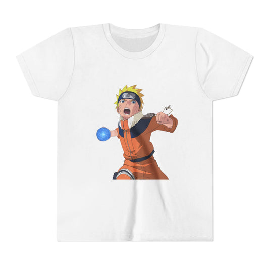 Anime-Inspired Youth Short Sleeve Tee, Perfect for Kids, Anime Lovers, Birthdays, Naruto Fans, Casual Wear, Gift Idea